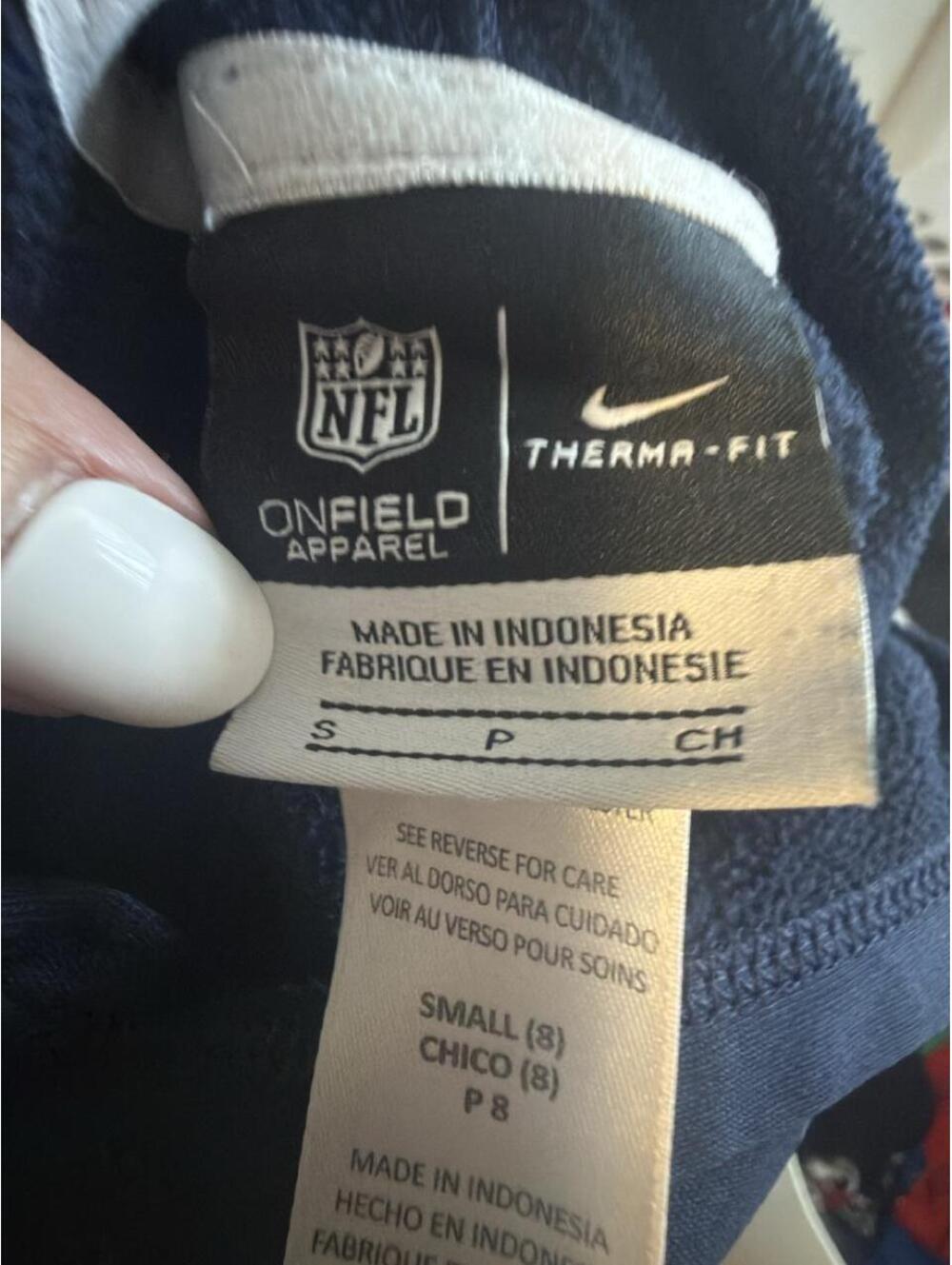 Nike NFL New England Patriots Super Bowl LII Therma-Fit Hoodie Small - Picture 4 of 4